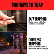 Dynatrap Outdoor Bug Trap 1/4 Acre UV LED Light Mosquito, Fly, Gnat, Moth, Wasp Trap, Chemical-Free Bug Zapper Alternative, Rechargeable and Portable Flying Insect Catcher with Cordless Capability