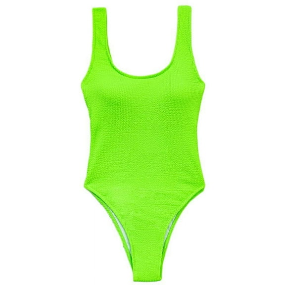 Necvior Women Thong Pure Color One Piece Swimsuit Swimming Suit Swimwear Backless Monokini Bodysuit Bathing Suit