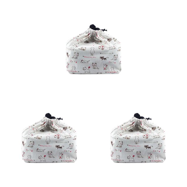 Naiovety estilo japonés bolsa con cordón bolsa de tela de algodón y lino colgante organizador elegante bolsa de almacenamiento Type7 NO7 Naiovety CBP078447