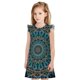 thumbnail image 1 of Balery Mandala Camisón de princesa para niñas, pijama de algodón con mangas abullonadas, suave y bonito.-Large, 1 of 6