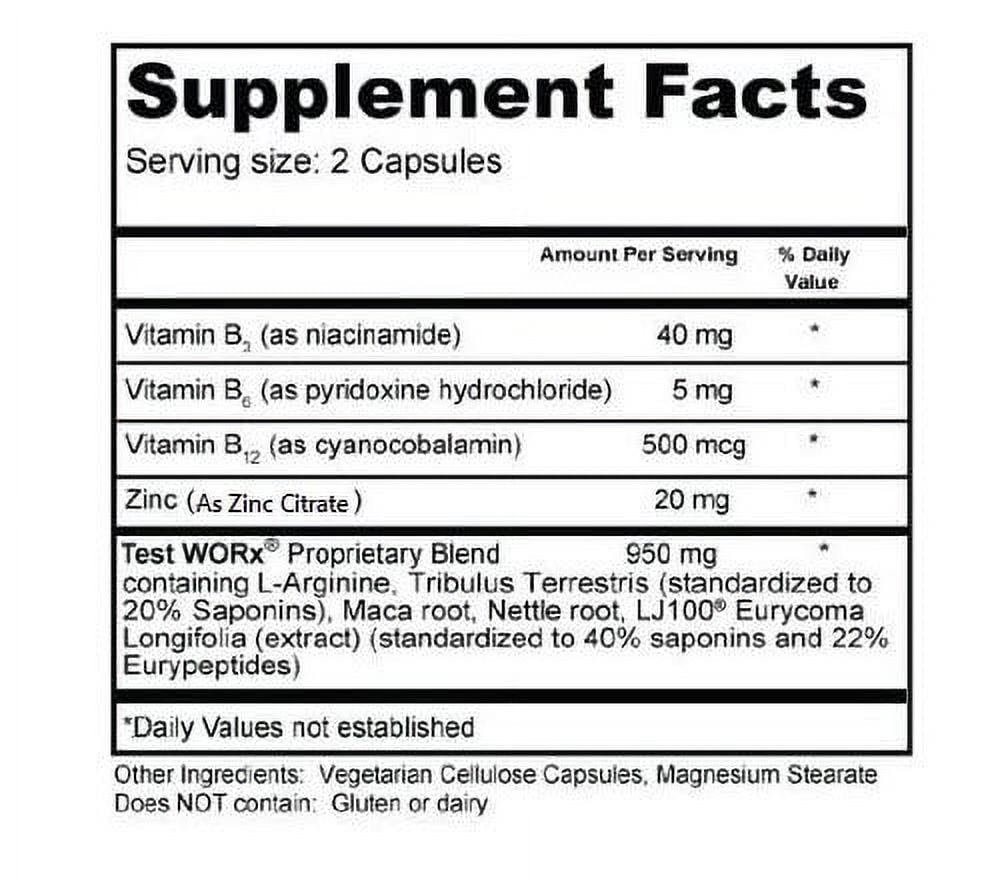 Test Worx Superior Labs Testosterone Booster Supplement 60