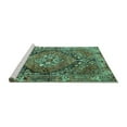 thumbnail image 2 of Ahgly Company Machine Washable Indoor Rectangle Persian Turquoise Blue Traditional Area Rugs, 7' x 10', 2 of 4