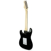 Open Box RockJam Black Electric Guitar with Guitar Bag