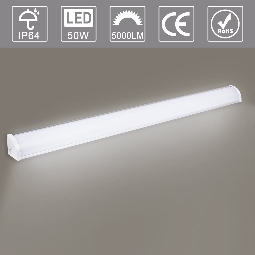 LED Batten Tube Light 4FT 120cm Linear Slimline Panel Ceiling Wall Lamp 4000K 
