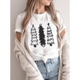 thumbnail image 1 of Camiseta con estampado de estrella de árbol para mujer, ropa de tendencia de los 90, Feliz Navidad, vacaciones, Año Nuevo, 2025, 1 of 5