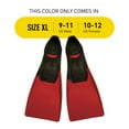 thumbnail image 2 of FINIS Long Floating Fins for Swimming and Snorkeling , Black/Red , XL US Male 9-11 / US Female 10-12, 2 of 7