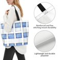 thumbnail image 5 of Large Capacity Single Shoulder Shopping Bag 19.7×15.7×5.9in Main Pocket Large To Accommodate Your Daily Needs Can Be Portable Can Be A Single Shoulder Back Doderblue Checked Hand-Drawn Sketch_2, 5 of 8