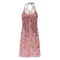thumbnail image 1 of Amzcrzy Robes pour Femmes Mode Imprimé Floral Robes d'Été pour Femmes Décontractées Sans Manches Robe d'Été Dos Nu Ample Robe de Plage Mini, 1 of 5