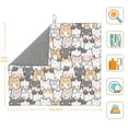 thumbnail image 2 of Dish Drying Mat, Comic Style Color Line Cartoon Cat Highly Absorbent Drying Matt Kitchen Counter, Dish Mat Drying Pad Dishes Drainer Mats for Kitchen Counter or Sink, 16 x 18 inch, 2 of 6
