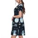thumbnail image 2 of Balery Gnome and Snowflakes Vestidos sueltos de manga corta para mujer, vestidos de verano 2025, vestidos casuales de corte A con vuelo., 2 of 6
