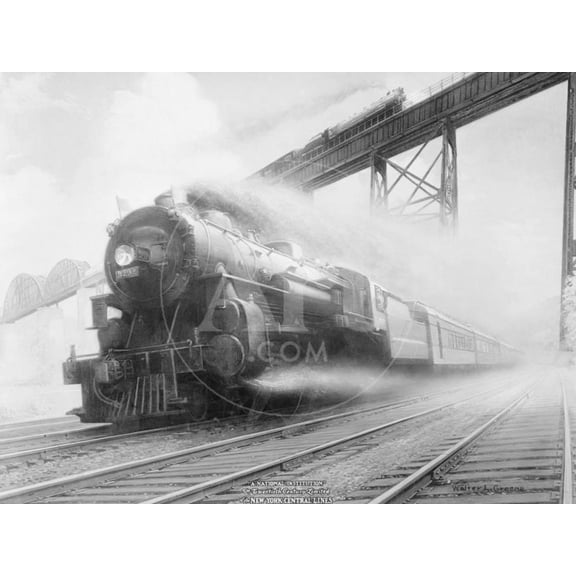 The Twentieth Century Limited of the New York Central Lines by Walter L Greene, Unframed Photographic Print Wall Art Sold by ArtCom