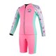 thumbnail image 4 of Trajes de neopreno para niños, traje de buceo para niñas, pantalones cortos de manga larga, cremallera para Rosa S, 4 of 8
