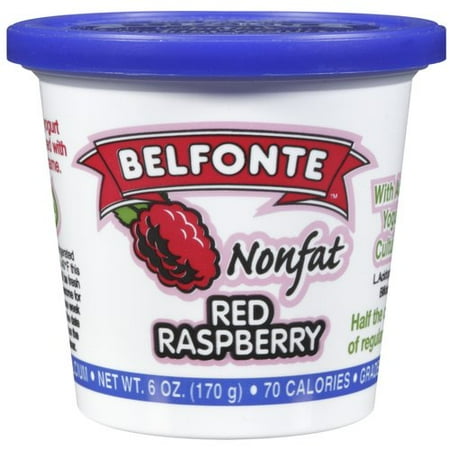 Belfonte Nonfat Red Raspberry Yogurt, 6 oz