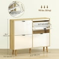thumbnail image 3 of HOMCOM Armoire à Chaussures Étroite, Armoire de Rangement pour Chaussures à 4 Tiroirs Basculants, Blanc, 3 of 10