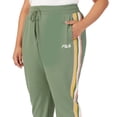 thumbnail image 2 of Fila Women's Clover Mid Rise Drawstring Jogger Green Size 2X, 2 of 3