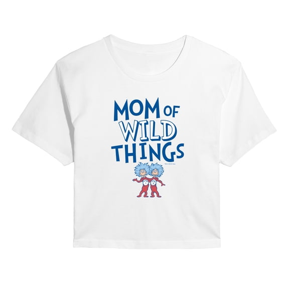 Dr. Seuss - Mom of Wild Things - Women's Cropped Short Sleeve Graphic T-Shirt