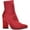 Red Bling, variant on Wild Pair  Womens Baybe Rhinestone Block Heel Ankle Boots