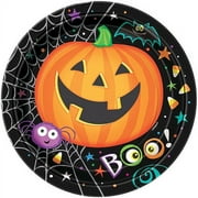 7" Halloween Pumpkin Pals Paper Dessert Plates, 8ct