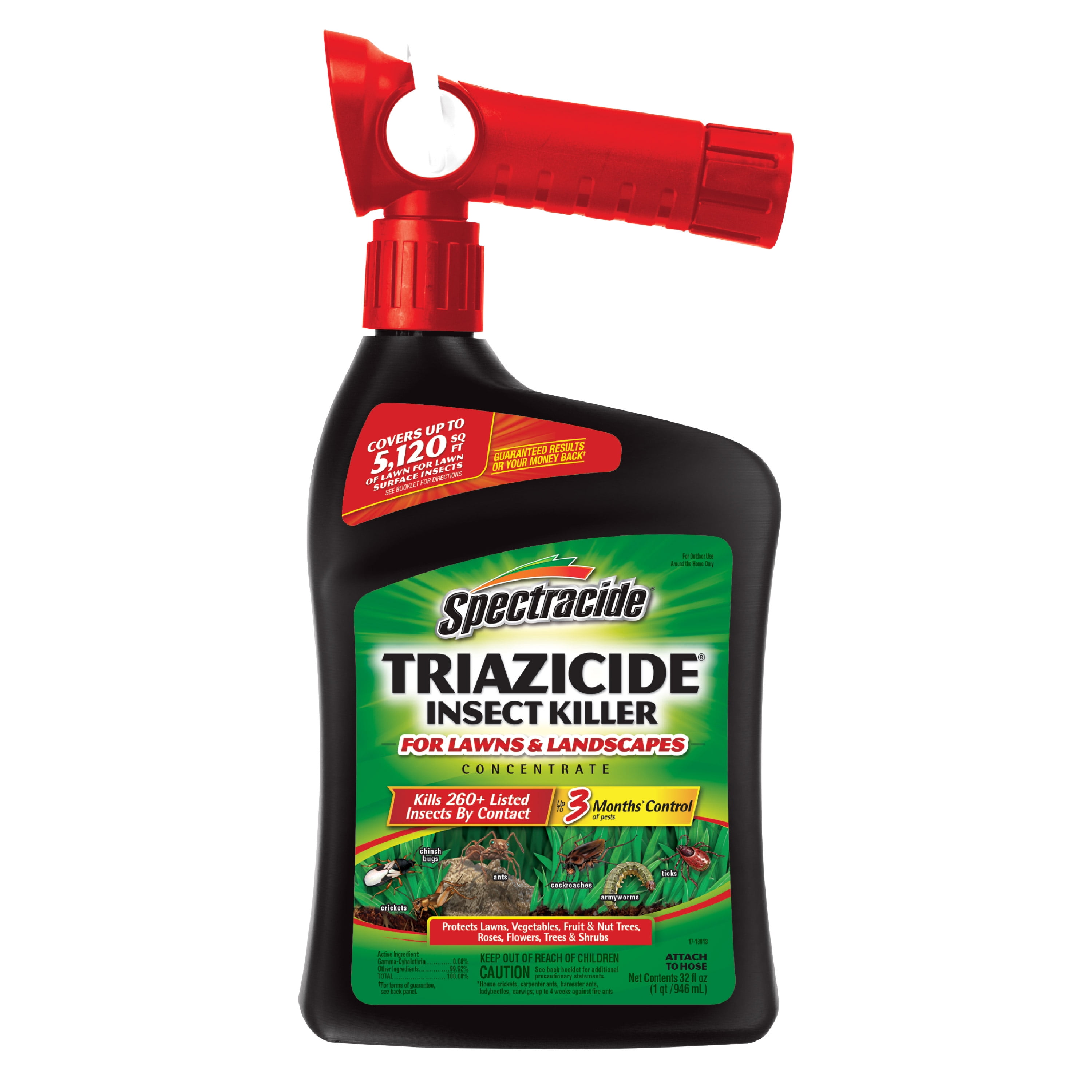 (2 pack) Spectracide Triazicide Insect Killer for Lawns, Ready-to-Spray Concentrate, 32 Ounces