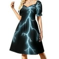 thumbnail image 3 of Lightning Bolt Strike Dress Women's summer dress dress korean style Dress woman summer woman dress 2024, 3 of 7