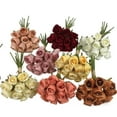 thumbnail image 3 of Bearachild Flores artificiales Flores realistas 12 cabezas Arreglo de boda Faux Anti-fade Rose Centros de Accesorios de fotografía Decoración Rojo naranja, 3 of 6