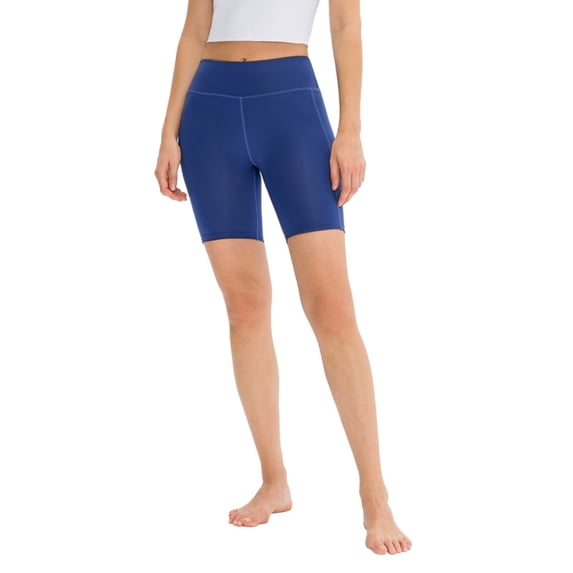 Women Workout Shorts with Pocket - High Waisted Stretch Tummy Control Yoga Compression Exercise Shorts for Running Cycling,S-XXL
