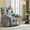 Linen | Gray, variant on Recliner Chair, Wide Rocker Chair, Rocking Chair with Massage and Heat,Heat Ergonomic Overstuffed Breathable Fabric Reclining Chair with 2 Side Pockets