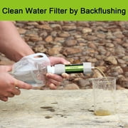 miniwell Gravity Water Filter Straw Ultralight Versatile Hiker Water Filter Optional Accessories. TUV Proven Emergency Kit Hurricane Storm Supplies. (Water Filter with Bucket Connector in Grey)
