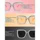thumbnail image 2 of Oversized Square Glitter Sunglasses Retro Thick Frames Sunglasses (Clear Pink, Black, Brown Red, 3 Pieces), 2 of 5