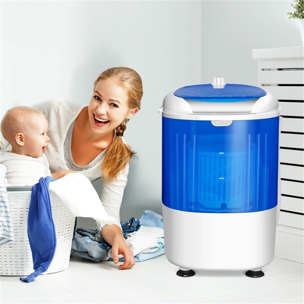 Pemberly Row 5.5lbs Portable Mini Washing Machine Laundry Spin Dryer Blue