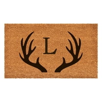 Antler Monogram Doormat, 36" x 72" (Letter L)