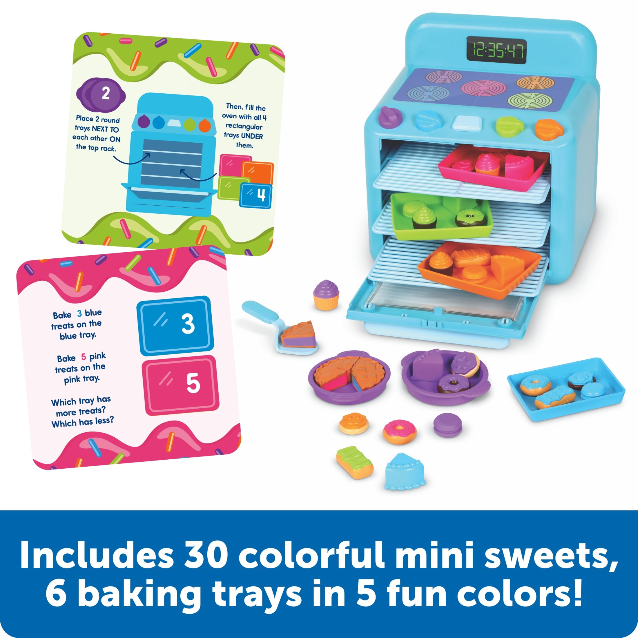 Learning Resources Sorting Sweets Mini Oven, Pretend Play Food, Play Kitchen Set, Ages 3 +