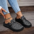 thumbnail image 4 of Rokment Womens Wide Width Clogs Orthopedic Arch Support Garden Shoes Waterproof Non Slip Closed Toe Backless Slippers Comfortable Beach Barefoot Water Sandals Black Size 6.5, 4 of 6