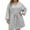 Gray, variant on hotojiny Plus Size Dresses for Women Fall V Neck Long Sleeve Casual Dress Tie Waist Rib Knitted Sweater Dresses