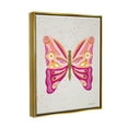 thumbnail image 4 of Stupell Industries Modern Glam Pink Butterfly Animals & Insects Painting Gold Floater Framed Canvas Art Print Wall Art, 25 x 31, 4 of 10
