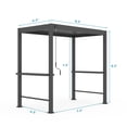 thumbnail image 5 of Mirador 5'× 8.2' Outdoor Grill S1 Pergola, 88S Aluminum Pergola w/ Louvered Roof, Bar Tables (Grill not included), Charcoal, 5 of 9