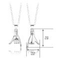 thumbnail image 3 of Collar de promesa de meñique para parejas: cadena de joyería de amistad única para amantes y mejores amigos, regalo de San Valentín, 3 of 7