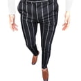thumbnail image 2 of RKSTN Pants for Men Fall Striped Business Straight Pants Loose Trousers Straight Leg Pants, 2 of 9
