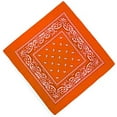 thumbnail image 1 of 3 Pieces Bandana Headscarf Neckerchief Neck Scarf Biker Cloth Motorcycle Cloth Different Colors Paisley Pattern, Orange, 1 of 4