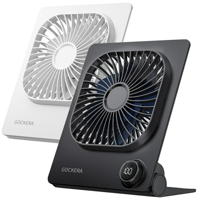 Ventilador de escritorio GOCKERA de 6.61 pulgadas, batería ultrafina de 5000 mAh, 100 velocidades