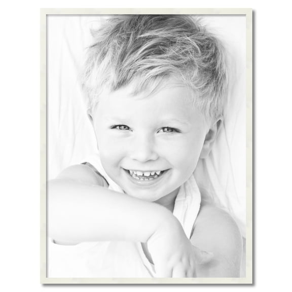 ArtToFrames 32" x 42" White Picture Frame, 32x42 inch White Wood Poster Frame (WOM-5140)