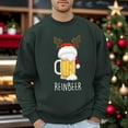 thumbnail image 2 of Men's Christmas Beer Glass Themed Casual Style Hoodless Sweatshirt, 2 of 4