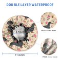 thumbnail image 3 of Shower Caps,Dachshund and Flower Waterproof Shower Cap for Women 4 Pieces,Double Reusable Hair Cover for Shower PEVA Elastic Stretch Hem, 3 of 7