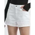 thumbnail image 4 of No Boundaries High Rise Denim Rolled Cuff Shorts, 3'' Inseam, Women's, 4 of 4