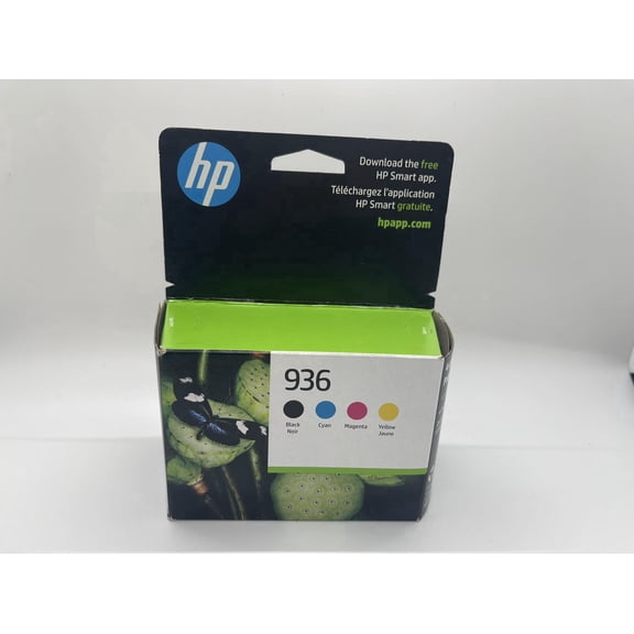 HP 936 Black, Cyan, Magenta, Yellow Ink Cartridges (4-Pack)for Officejet Pro 9125e (Sold without manufacturer warranty)
