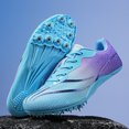 thumbnail image 2 of Zapatos de pista con pinchos para hombre, zapatillas deportivas antideslizantes, impermeables, ligeras, con cordones, para saltar, 2 of 4