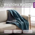 thumbnail image 7 of Vianney - Twin Comforter - 71x93 Inches - Reversible Lightweight Blanket with Triangular Quilt Pattern - Year-Round Soft Cozy Bedding in Cobalt Blue and Dark Grey, 7 of 7