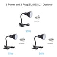thumbnail image 4 of Graflsoa Adjustable Reptile Heating Lamp with E27 Socket, 50W UVB Light for Tortoise & Amphibians, Black Metal & Ceramic Design, Includes Bulb (US Standard), 4 of 6