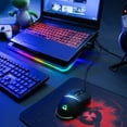thumbnail image 1 of Refroidisseur d'Ordinateur Portable, Éclairage RGB, Support d'Ordinateur Portable de Jeu, Ventilateur USB, Stable et Robuste, 1 of 4