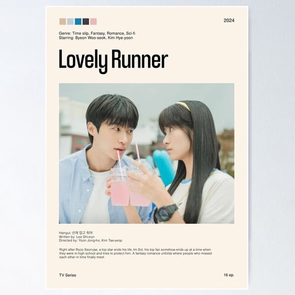 Lovely Runner, Minimalist Kdrama (2024) Poster Wall Art, Modern Wall Decor For Living Room Bedroom, 8x12 UNFRAMED